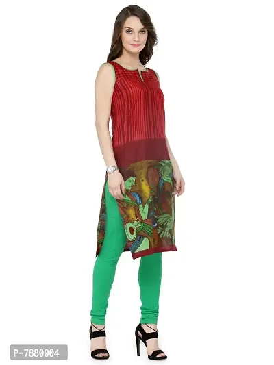 Sayesha Red Cotton Straight Kurti-thumb4