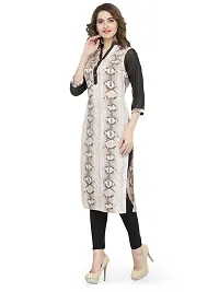 Leopard Printed Crepe Kurti-thumb2