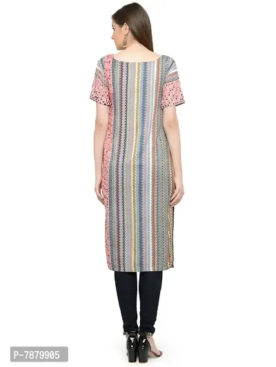 Sayesha Women's Crepe Multicolor Machine Printed Long kurta (Sizes from XS to 7XL)-thumb4