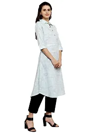 Sayesha Sky Blue Shirt Collar Women's Cotton Kurti-thumb1