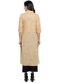 Sayesha Yellow Shirt Collar Women's Cotton Kurti-thumb3