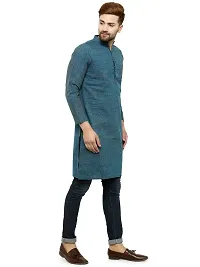 Sayesha Blue Long Cotton Kurta-thumb1