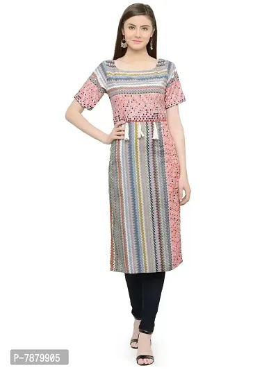 Sayesha Women's Crepe Multicolor Machine Printed Long kurta (Sizes from XS to 7XL)-thumb0