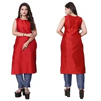 Stylish Soft Silk Kurta With Pant And Koti Set For Women-thumb1