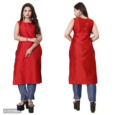 Stylish Soft Silk Kurta With Pant And Koti Set For Women-thumb2