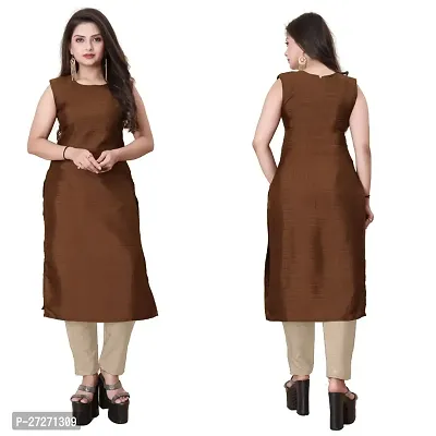 Stylish Soft Silk Kurta With Pant And Koti Set For Women-thumb2