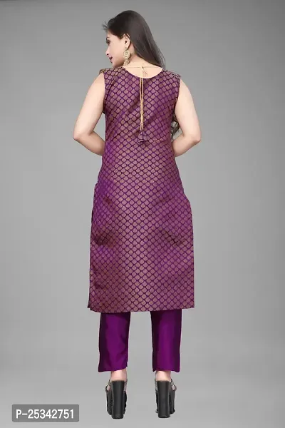 Beautiful Jacquard Woven Design Kurta Bottom and Dupatta Set-thumb3