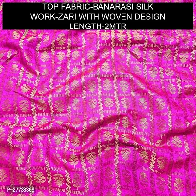 Elegant Banarasi Silk Jacquard Weave Dress Material with Dupatta For Women-thumb2