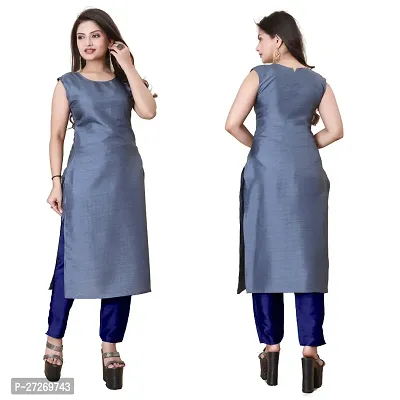 Stylish Soft Silk Kurta With Pant And Koti Set For Women-thumb2