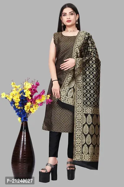 Stylish A-Line Black Jacquard Jacquard kurta Set