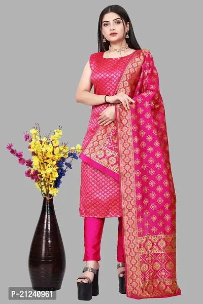 Stylish A-Line Pink Jacquard Jacquard kurta Set