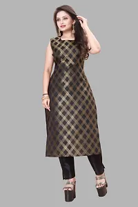 Stylish Black Jacquard Kurta, Bottom And Dupatta Set For Women-thumb1