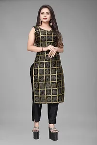 A-Line Black Woven Design Jacquard kurta Set-thumb1