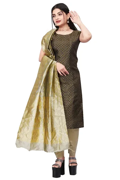 Stylish A-Line Jacquard Kurta Set