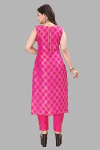 Stylish Pink Jacquard Kurta, Bottom And Dupatta Set For Women-thumb2