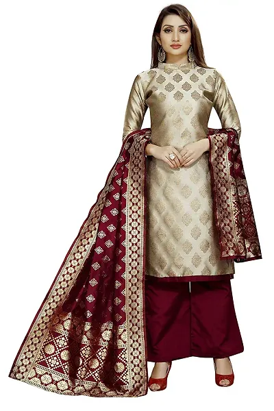 Fashionable Banarasi Silk Dress Material