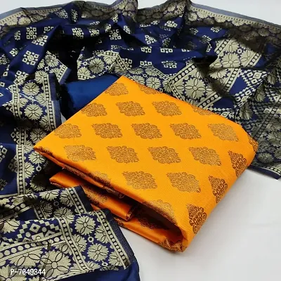 Trendy Jacquar UN-Stitched Salwar Suit With Banarasi Dupatta