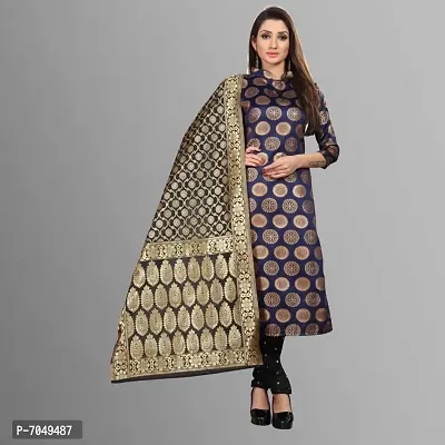 Trendy Jacquar UN-Stitched Salwar Suit With Banarasi Dupatta