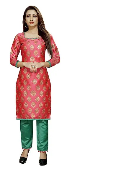 Elegant Banarasi Silk Jacquard Suit Dress Material without Dupatta For Women