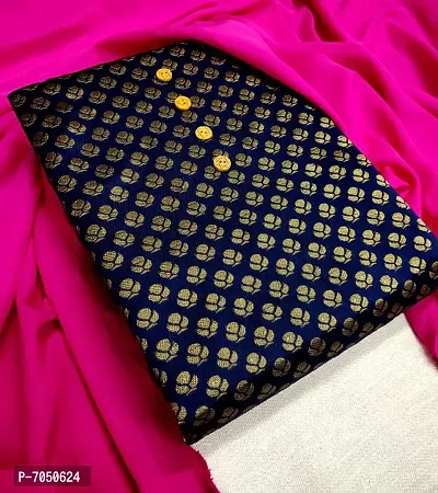Buy Trendy Banarasi Silk Woven Design Kurta And Churidar Materials