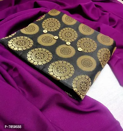 Trendy Banarasi Silk Woven Design Kurta And Churidar Materials-thumb0