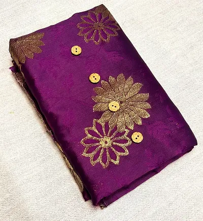 Floral Printed Banarasi Silk Jacquard Weave Kurta Material