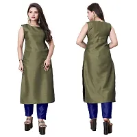 Stylish Soft Silk Kurta With Pant And Koti Set For Women-thumb1