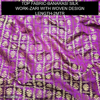 Elegant Banarasi Silk Jacquard Weave Dress Material with Dupatta For Women-thumb2