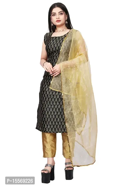 Stylish Fancy Banarasi Silk Kurta With Bottom Wear And Dupatta Set For Women