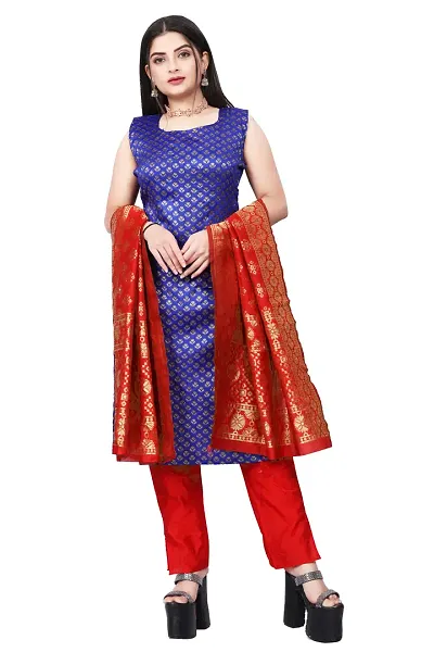 Stylish A-Line Jacquard Kurta Set