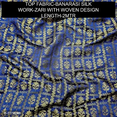 Elegant Banarasi Silk Jacquard Weave Dress Material with Dupatta For Women-thumb2