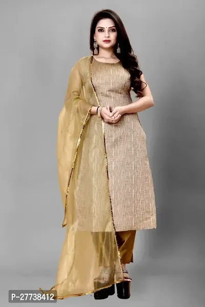 Elegant Banarasi Silk Jacquard Weave Dress Material with Dupatta For Women