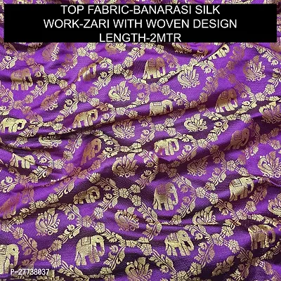 Elegant Banarasi Silk Jacquard Weave Dress Material with Dupatta For Women-thumb2