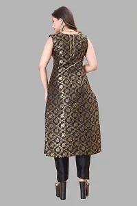 Stylish Black Jacquard Kurta, Bottom And Dupatta Set For Women-thumb2