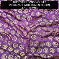 Elegant Banarasi Silk Jacquard Weave Dress Material with Dupatta For Women-thumb1