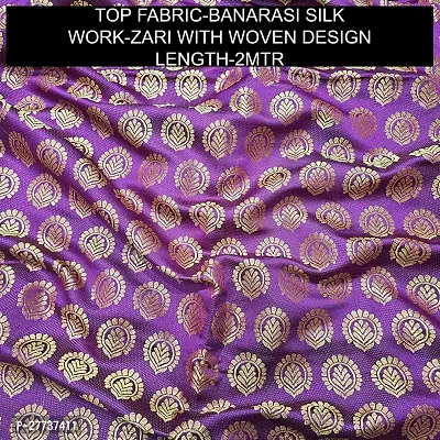 Elegant Banarasi Silk Jacquard Weave Dress Material with Dupatta For Women-thumb2