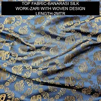 Elegant Banarasi Silk Jacquard Weave Dress Material with Dupatta For Women-thumb1