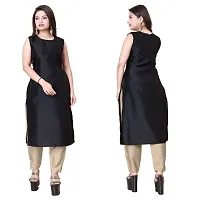 Stylish Soft Silk Kurta With Pant And Koti Set For Women-thumb1