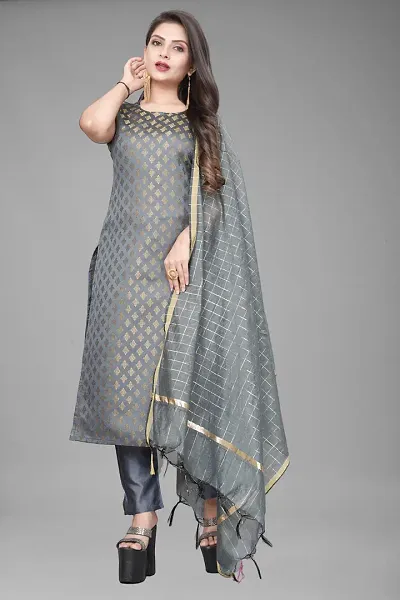 Fancy Jacquard Kurta Set For Women