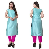 Stylish Soft Silk Kurta With Pant And Koti Set For Women-thumb1