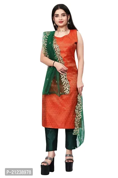 Stylish A-Line Red Jacquard Jacquard kurta Set