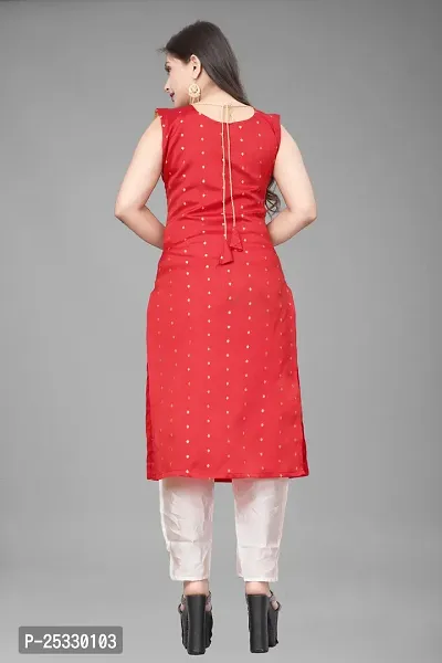 A-Line Black Woven Design Jacquard kurta Set-thumb2