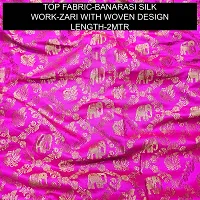 Elegant Banarasi Silk Jacquard Weave Dress Material with Dupatta For Women-thumb1