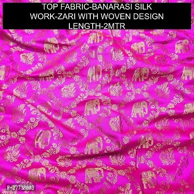 Elegant Banarasi Silk Jacquard Weave Dress Material with Dupatta For Women-thumb2