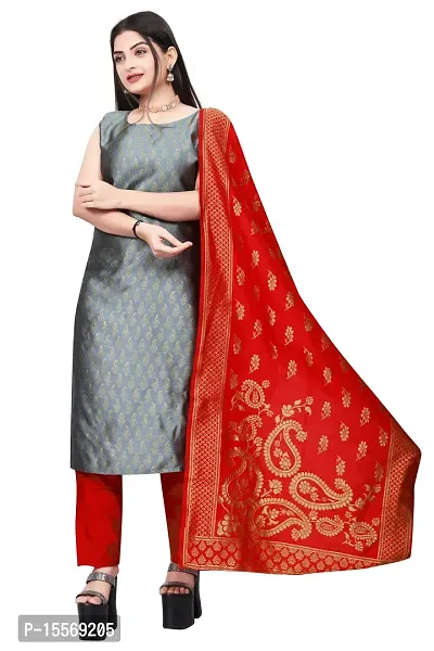 Stylish Fancy Banarasi Silk Kurta With Bottom Wear And Dupatta Set For Women