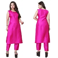 Stylish Soft Silk Kurta With Pant And Koti Set For Women-thumb1