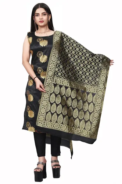 A-Line Woven Design Jacquard kurta Set