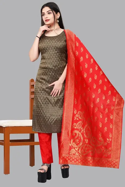 Stylish A-Line Jacquard Jacquard kurta Set