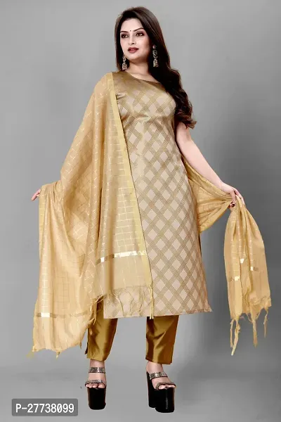 Elegant Banarasi Silk Jacquard Weave Dress Material with Dupatta For Women-thumb0