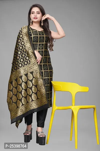 Elegant Purple Jacquard Jacquard Weave Dress Material With Dupatta For Women